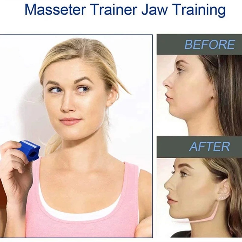 Fitness Jawline Trainer Cheekbone Double Chin Reducer Face Masseter Jaw Exerciser Muscle Chew Ball Chew Bite Breaker Training jaw exerciser chin line exerciser