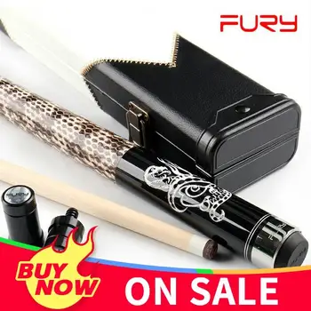 

FURY LE-4 Pool Cue 11.75mm 12.75mm Tip Snakeskin Handle Canadian Maple Billiard Cue Stick Pool Stick Kit HT KT Professional XTC
