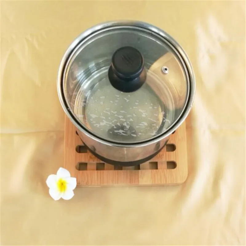 Bamboo Pot Rack Coaster Insulation Bowl Pad Steam rack Kitchen Accessories Heat Resistant Mats Pad Removable Pot Holder