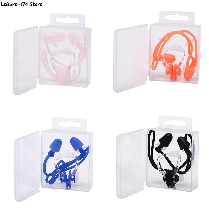 

Waterproof Soft Swimming Earplugs Nose Clip Case Protective Prevent Water Protection Ear Plug Soft Silicone Swim Dive Supplies