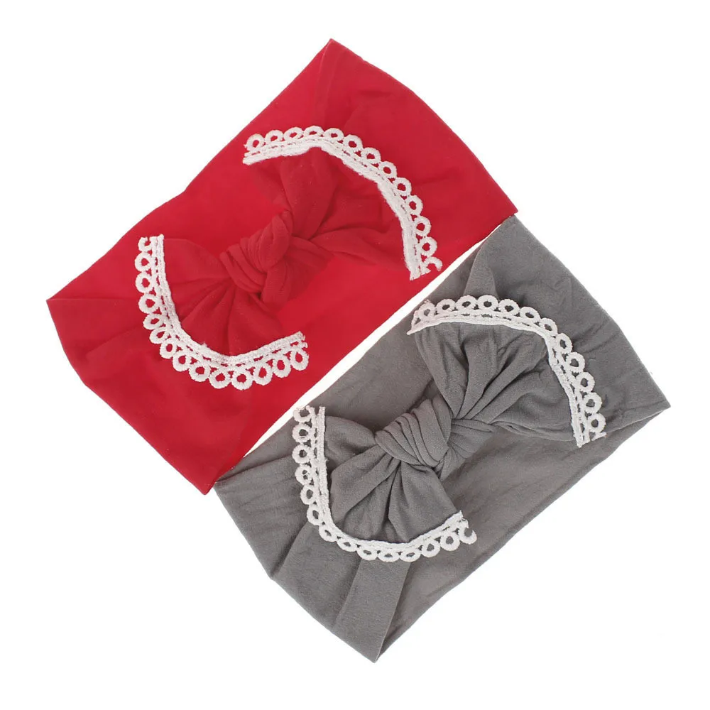 2020 Brand New Newborn Toddler Baby Girls Baby Bow Lace Elastic Hair Headband Hair Accessories Baby Gifts