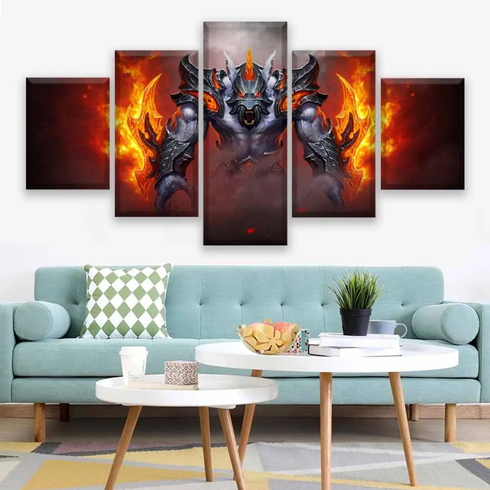  5 Pieces Canvas Painting DOTA 2 Invoker Home Decor For Living Room Printed Wall Art Game Poster Mod
