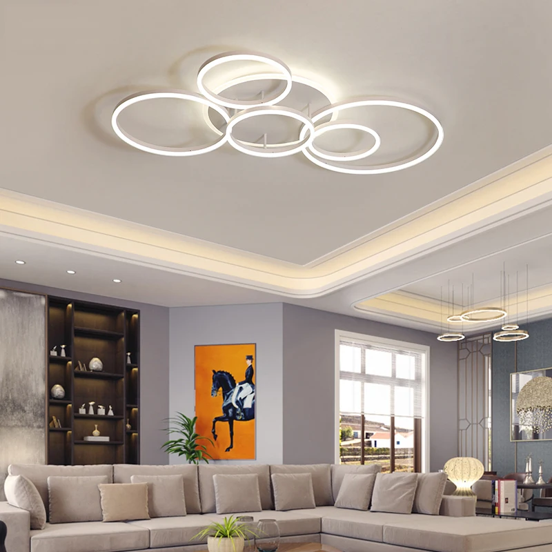 Plafonnier LED au design moderne, disponible en noir et en jaune or, éclairage d'intérieur à intensité réglable, luminaire décoratif de plafond, idéal pour un salon, un bureau ou une chambre à coucher