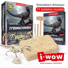 Crianças diy dinossauro escavação brinquedos jurássico animais dinossauro esqueleto fóssil arqueologia escavação montagem brinquedos