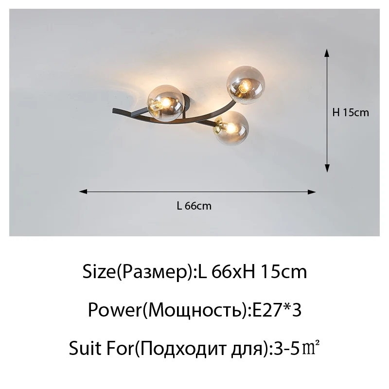 Nordic E27 Magic Bean Ceiling Lights For Living Room Bedroom Kitchen Study Simple Modern Glass Chandelier Lighting Luxury Lamps lowes ceiling lights Ceiling Lights