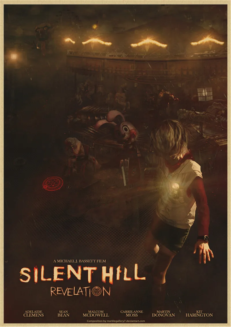 Silent Hill Classic Horror Movie Wall Art Home Decor Canvas Painting  Decoration Hotel Bar Cafe For Living Room Poster