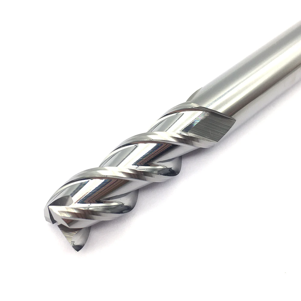 1PC Mill Aluminium 10.0XD10X75L Extra Long HRC60 3Flute CNC Lathe Cutter Endmills Tool Mill End Tungsten Carbide Milling Cutter