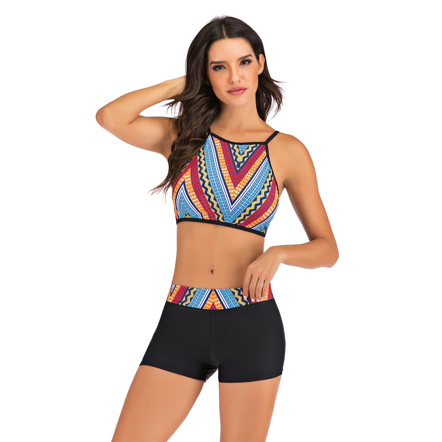 

Sexy Bikinis Plus size Swimwear Women High Waist bikini 2020 mujer Two Piece Swimsuit swimming suit Beach Sport Swimsuit Set May
