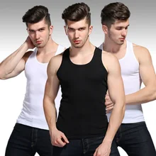 Твердые бегущие жилет Для мужчин О-образный воротник, без рукавов майка тренажерный зал Фитнес жилет для похудения летние компрессионные колготки топы