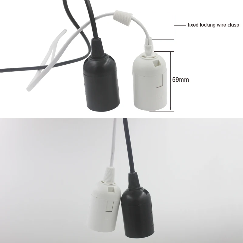 1.8M Power Cord Cable Lamp Base EU Plug Switch For Pendant LED Bulb E27 Hanglamp Suspension Socket Holder
