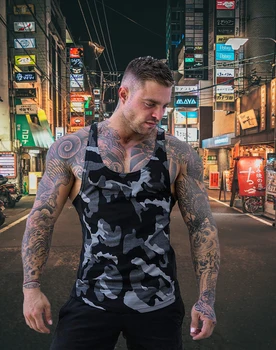 

2020 Men Bodybuilding Tank Top Camouflage Sleeveless Shirt Boy Quick-drying Gyms Fitness Workout Vest Summer Brand Clothing Tank