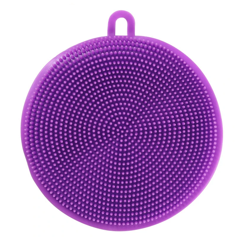 Purple 5 шт. силиконовая губка для мытья посуды Magnic скруббер кухонная щетка для чистки посудомоечной машины губки щетки для бытовых нужд аксессуары для кухни - Цвет: Purple