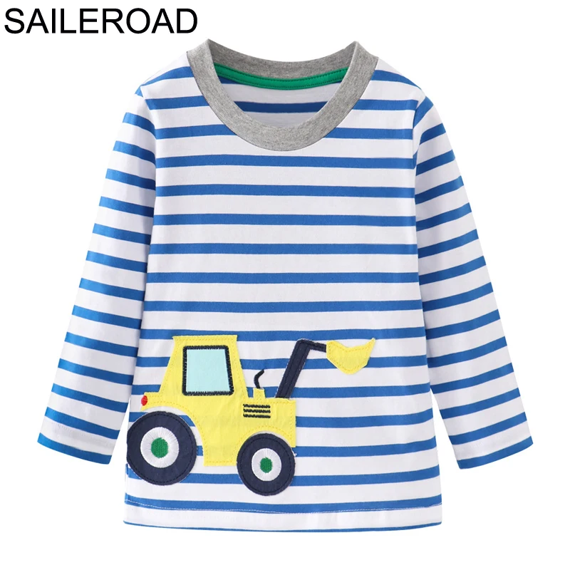SAILEROAD/рубашки с длинными рукавами для мальчиков от 2 до 7 лет, Детская верхняя одежда Весенняя детская одежда футболки для малышей - Цвет: 5511 same picture