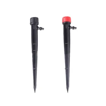 

50Pcs Garden Watering Drip Irrigation Adjustable Sprinkler 360 Degree Dripper Inserting Ground Fit 4/7mm Hose Greenhouses Yard