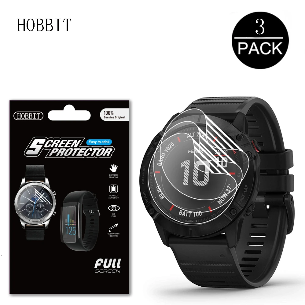 Пленка из ТПУ с защитой от царапин для Garmin Fenix 6 6s 6x Pro Sapphire Гидрогелевая мягкая