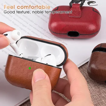 

For Apple AirPods Pro Charging Box Soft Leather Case Protector For AirPods Pro 3 Earphone Soft Cover Anti-fall Coque