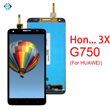

20pcs for Huawei Ascend G750 Screen Display LCD For Huawei Honor 3X LCD Display Touch Screen Digitizer Assembly Ship DHL