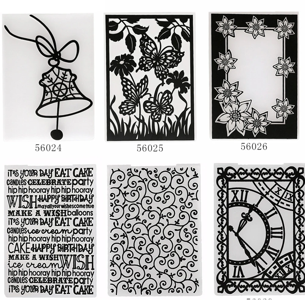 Christmas Plastic Embossing Folder Template for DIY Scrapbooking Craft Photo Album Card Holiday Handmade Decoration Supplies