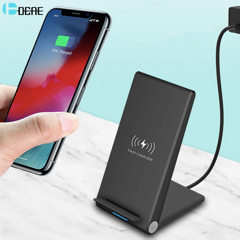 Беспроводное зарядное устройство DCAE складная Qi зарядная подставка 15 Вт USB C 10 для