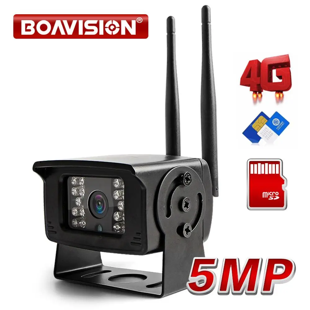 

1080P 5MP 4G SIM Card Camera Outdoor Night Vision Mini Camera Wireless TF Card Slot CCTV Cam Waterproof APP CamHi