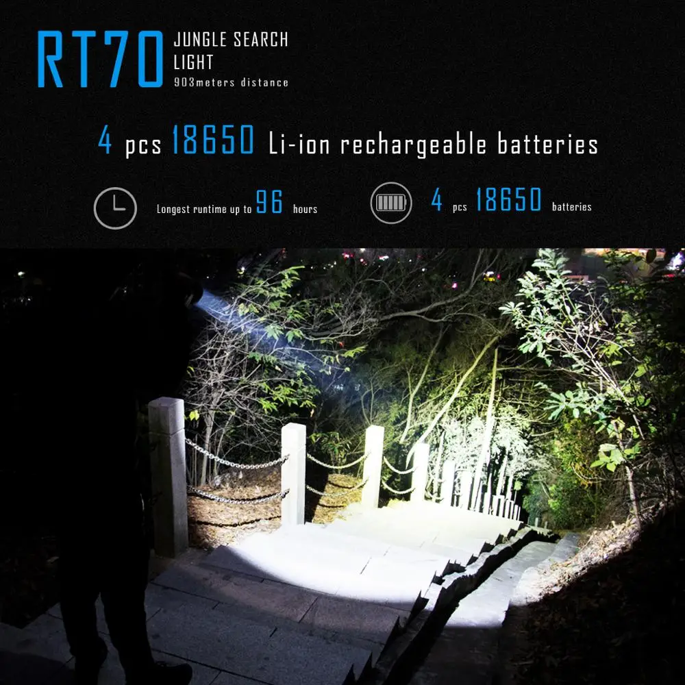 IMALENT RT70 мощный светодиодный светильник для вспышки s CREE XHP70.2 5500 люмен 18650