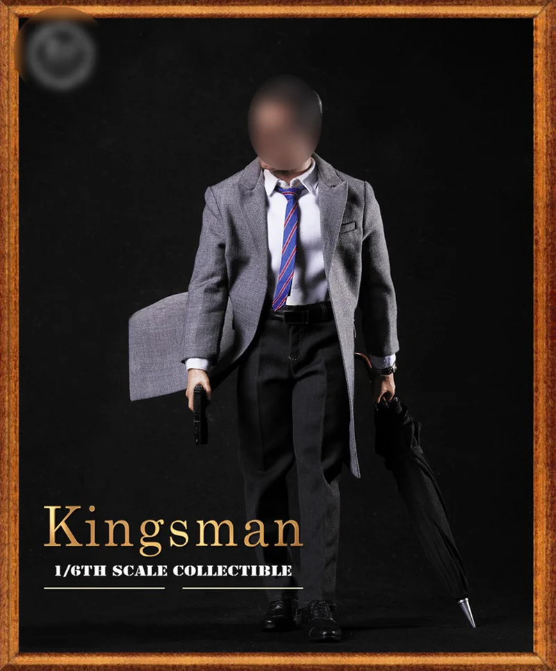 1/6th мужской золотой агент Бонд 007 KINGS костюм человек + ветровка без кожаные туфли