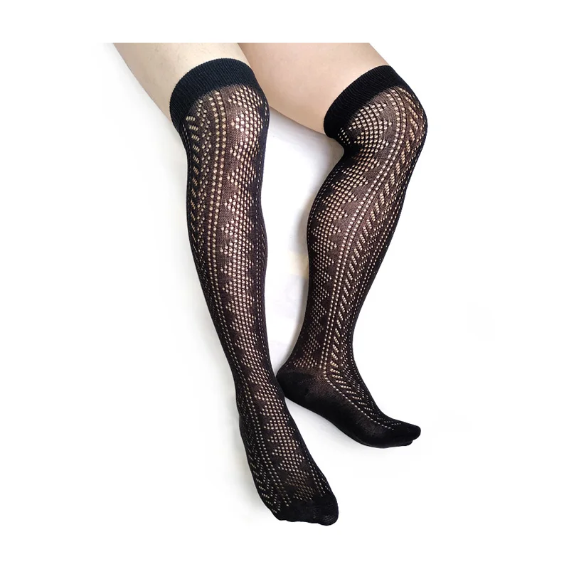 

Over Knee Winter Mens Black Socks For Fetish Collection See Through Cotton High Quality Gay Male Stockings Tube Hose Softy Black