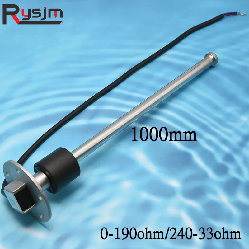 맞춤형 크기 1000mm 자동차 보트 연료 레벨 게이지 센서, 레드 백라이트 포함, 0-190ohm 240-33ohm 연료 레벨 게이지, 12V 24V 