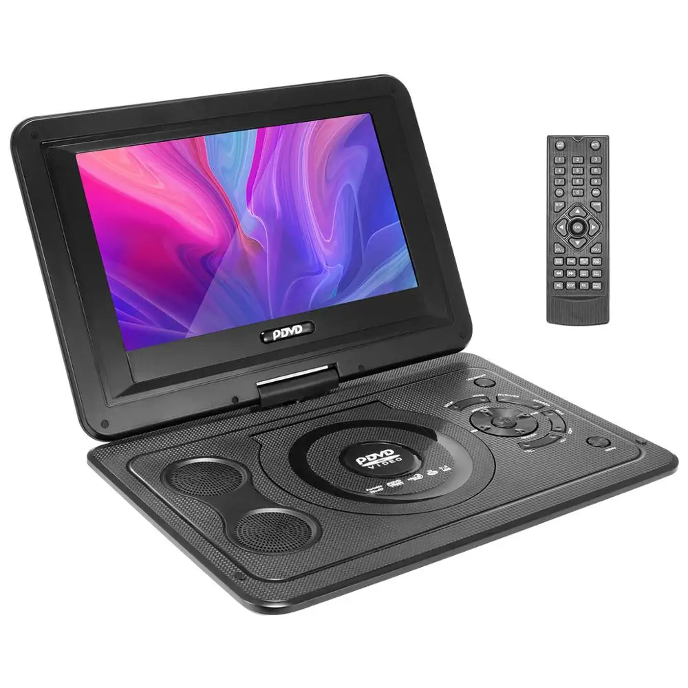 Powstro 13 9 дюймов 110 240 В HD TV Портативный dvd плеер 800*480 разрешение 16:9 ЖК экран для ЕС Plug
