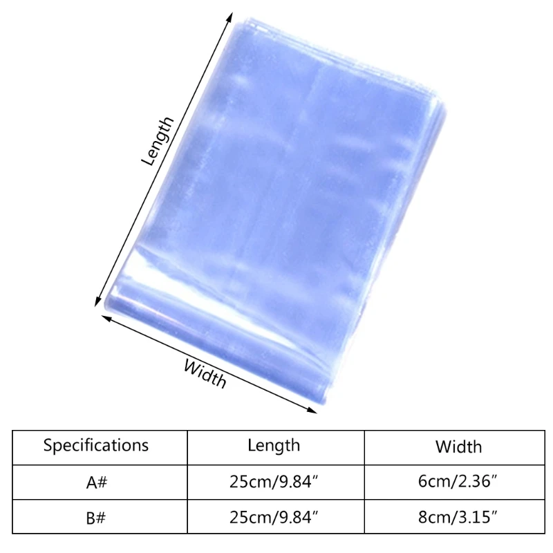 10XShrinkWrapBagsforTVRemoteControlClearPVCHeatShrink
