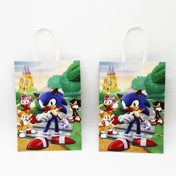 

12pcs sonic the hedgehog hand bags candy boxes gift boxes sonic birthday party decoration sonic the hedgehog candy bags