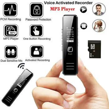 

MP3 Music Media Player 32GB Built Memory Digital Audio/Sound/Voice Recorder Dictaphone Rechargeable USB