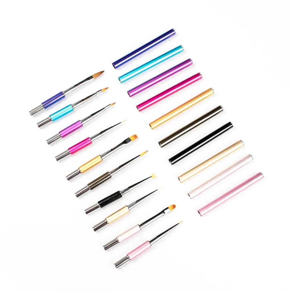 Linhas de Desenho Unha Arte Forro Escova Pintura Flor Grade Listra Manicure Acrílico uv Gel Caneta Faça Você Mesmo Dicas Design Conjunto 10 Pçs 8 Cheap Escovas de unhas