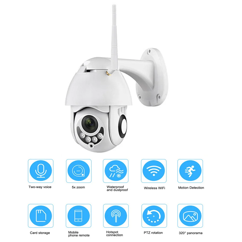 1080p WIFI Camera Outdoor IP Camera CCTV Security Cameras IP Camera WIFI Exterior 2MP IR Night Vision Home Surveilance Camera