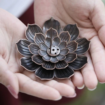 

Incense Burner Alloy Support Plate Stick Burner Plate Buddhism Lotus Coil Censer Buddhist Temples Incense Yoga Studies Burn Line