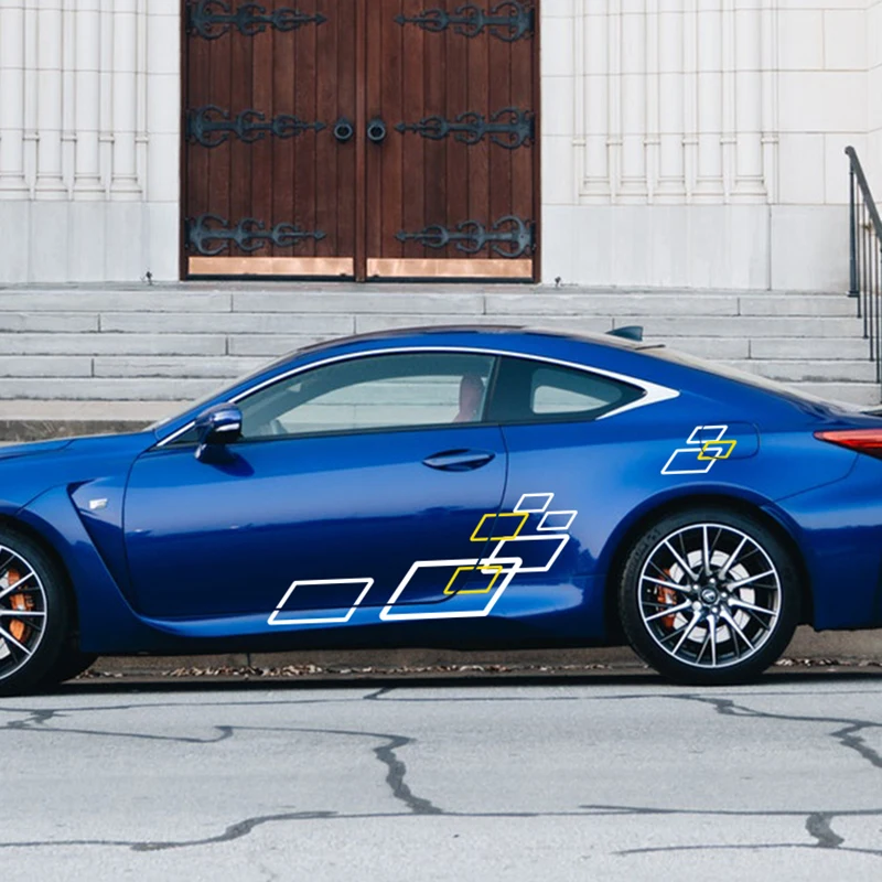 Pegatina universal para puerta lateral de coche, de vinilo