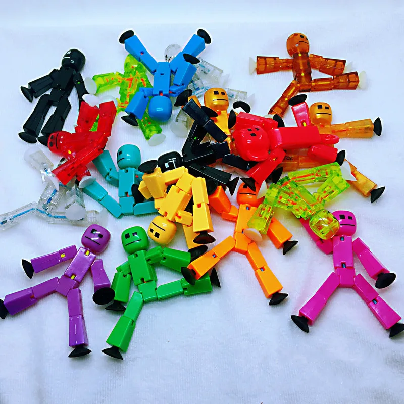 10 шт. милые Липкие животные робот присоска забавные деформируемые палки бот Фигурки игрушки