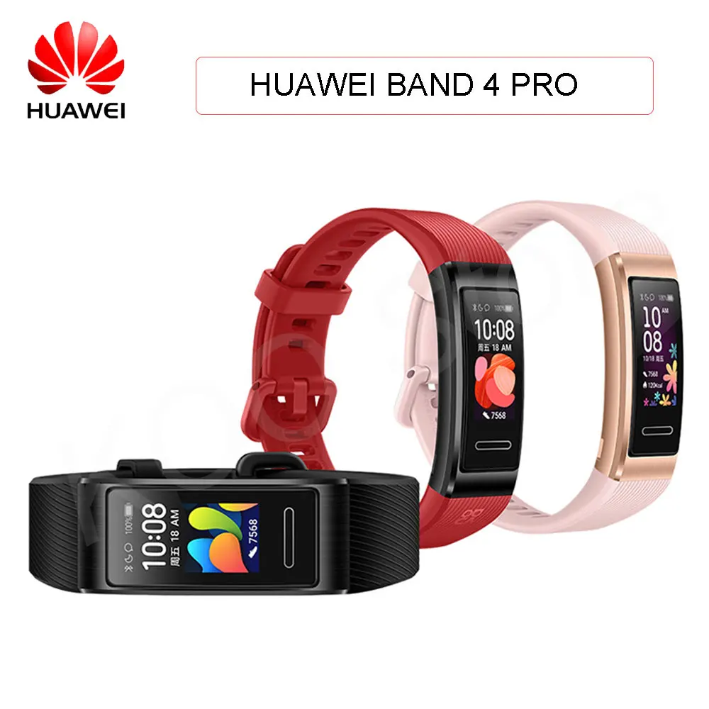 Смарт браслет Huawei Band 4 Pro пульсометр монитор здоровья автономный GPS активный