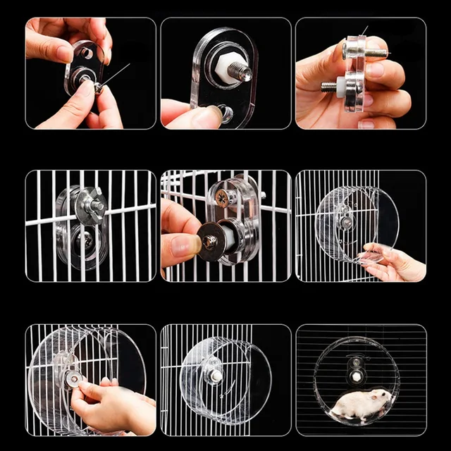 Clear Hamster Running Exercise Wheel Ball Pet Toy For Small Animal Hamster Rat Chinchilla Mice Jogging Training Toy 5