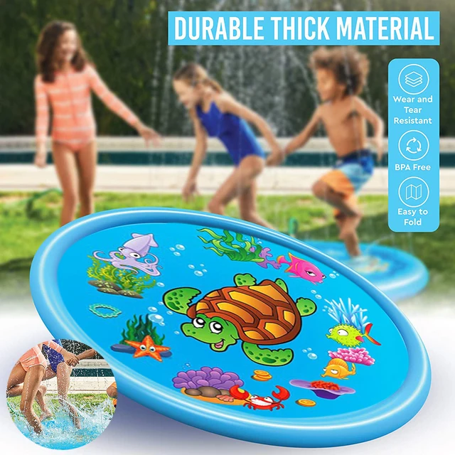 170cm Inflatable Spray Water animal inflatable water jet children sprinkler play mat carpet water games beach mat cushion toys 2