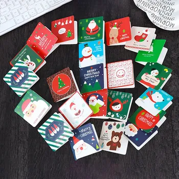 

Creative Merry Christmas Small Greeting Cards Kids Mini Christmas Greeting Cards New Year Postcard Gift Card Xmas Party
