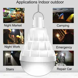 12 Вт USB перезаряжаемая лампочка питание освещение для походных палаток портативная энергия Сад ярд аварийная лампа Рабочий свет открытый