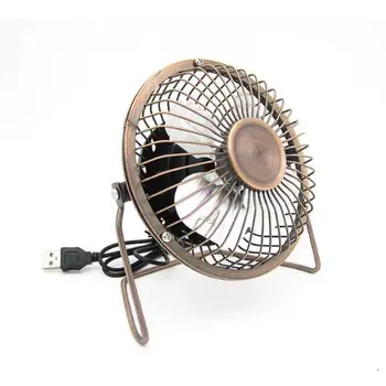 

Mini Mini USB Table Desktop Personal Fan Computer Heat Dissipation Adjustable High Compatibility Metal Design Antique Quiet Home