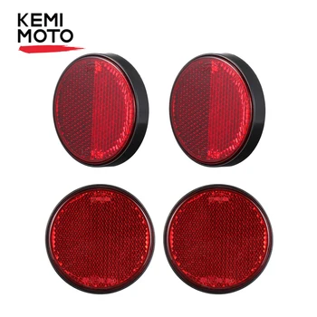 

4 Pcs Round Red Reflectors Camper Trailer Motorcycle RV Caravan Auto Trucks Side Mark Rear/Tail/Signal Accessories Universal