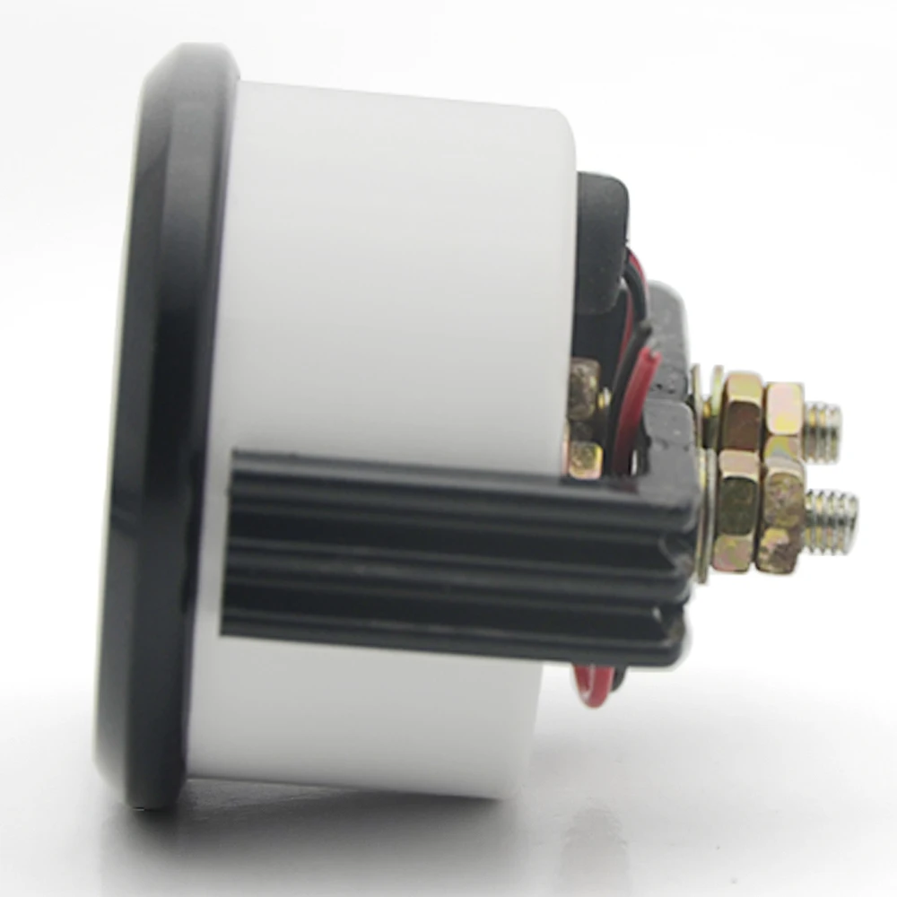 수온 게이지 미터 40-120C 백색 LED 조명 2 52mm 범용 자동차 블랙 아날로그