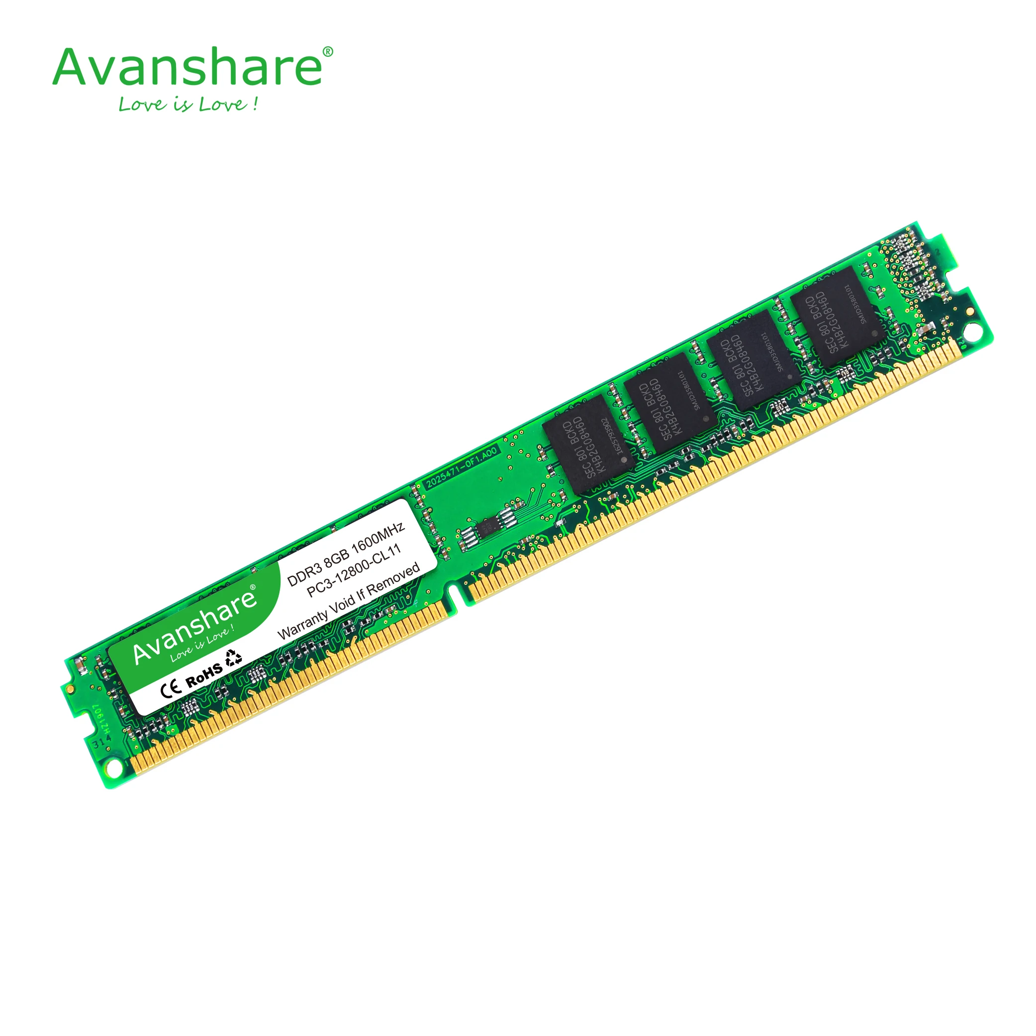 Оперативная память Avanshare DDR3 8GB 4GB 2GB 1600Mhz 1333MHz 240pin 1,5 V для рабочего стола совместима со всеми материнскими платами