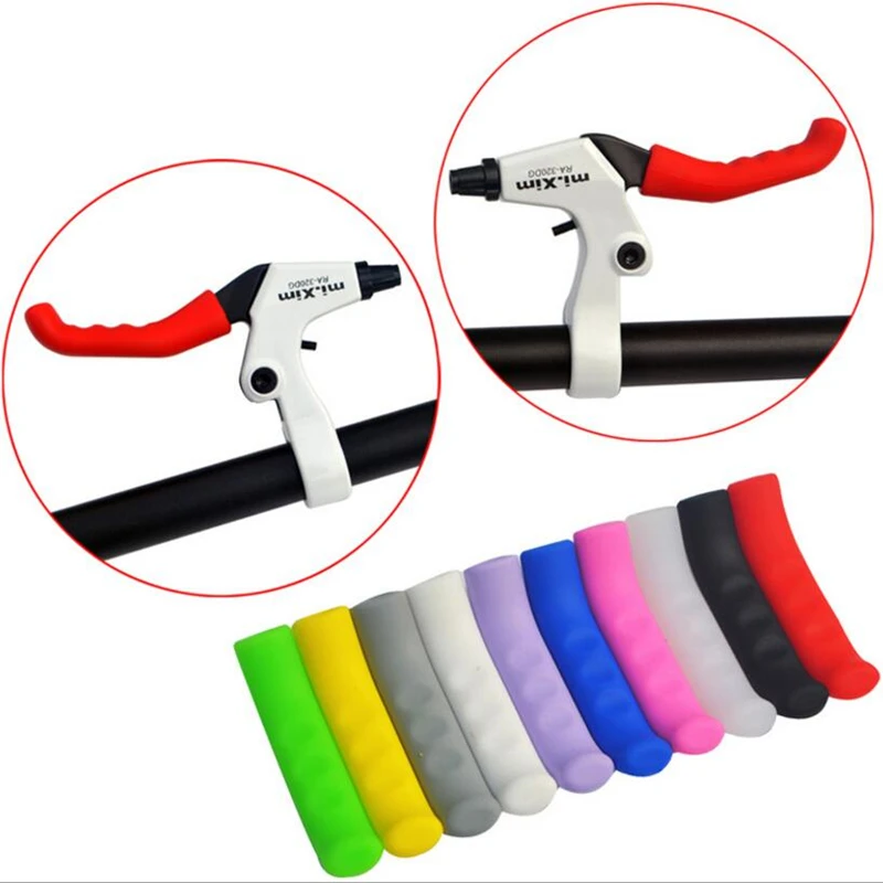 1PairSiliconeBicycleLeverGripsProtectorsAntiSkidBikeBrake