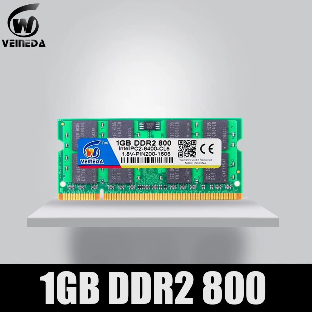 VEINEDA Ram ddr2 1 Гб 2 ГБ 4 800 МГц PC2-6400 Sodimm ddr 240PIN для всех ноутбуков Intel и AMD Mobo | Компьютеры