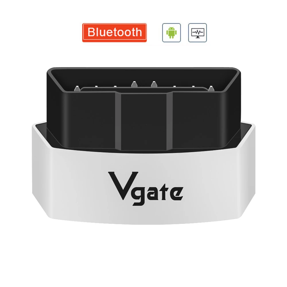 Vgate ICAR3 ELM 327 Bluetooth OBD2 сканер автомобиля диагностические инструменты ELM327 v2.1 OBDII считыватель кодов высокого качества - Цвет: WHITE-BT
