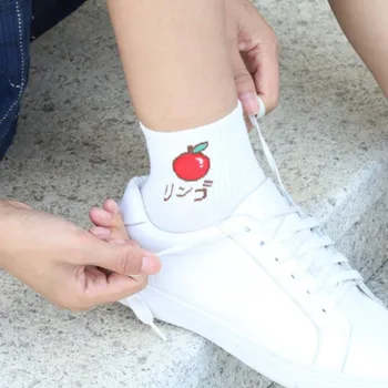

12 Pairs Cute Fruit Short Ankle Socks Women Strawberry Banana Peach Pineapple Watermelon Colorful Cotton Sock Women Funny Socks